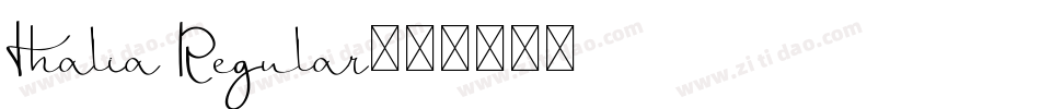 Thalia Regular字体转换